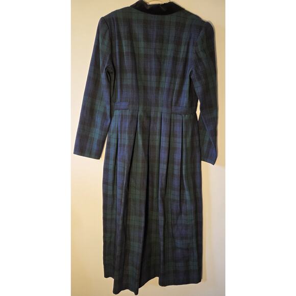 Cynthia Howie Dress Sz 6 Button Front Pleated Maxi Academia Collegiate Hogwarts - Picture 3 of 10
